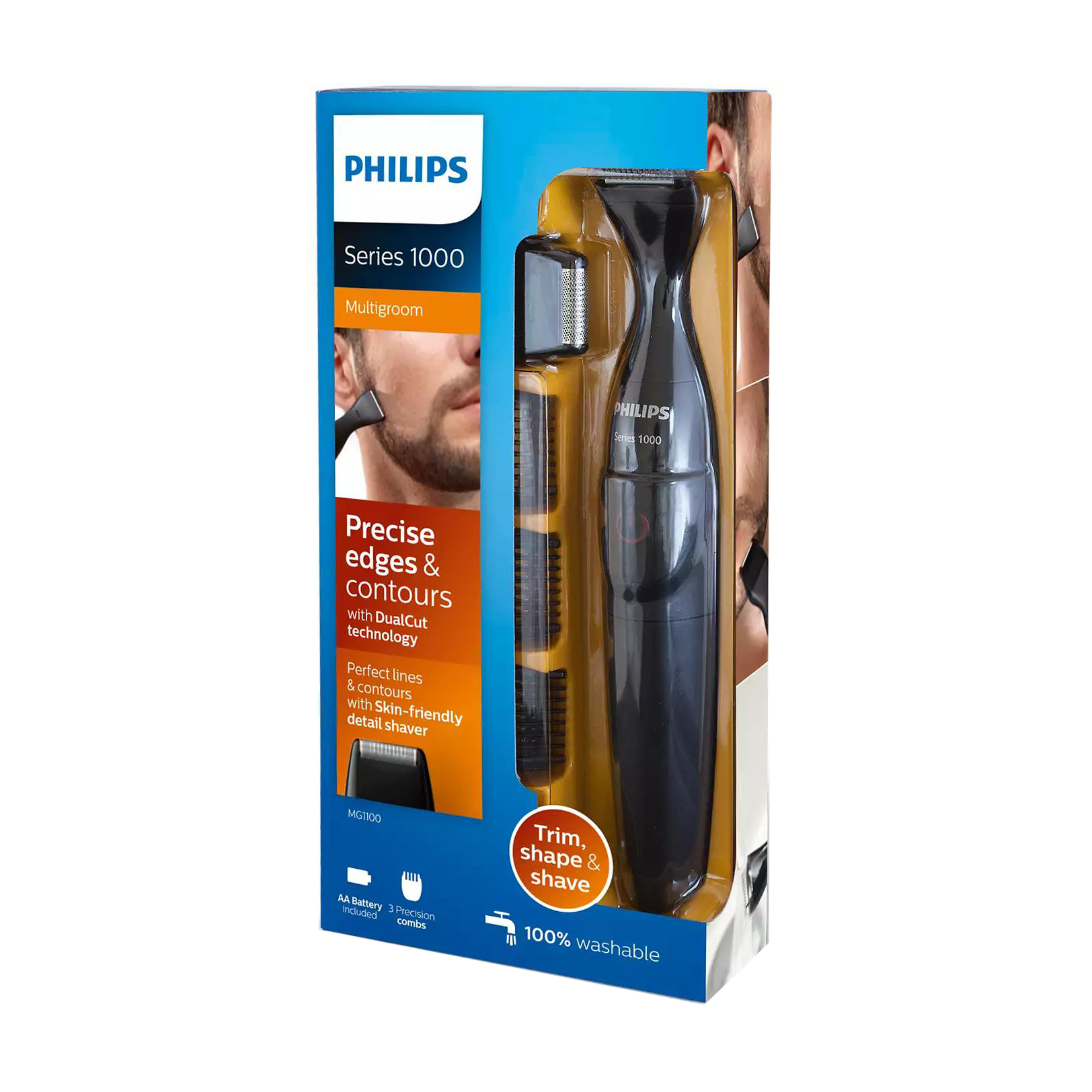 Тример для бороди та вусів Philips MG1100/16 Black